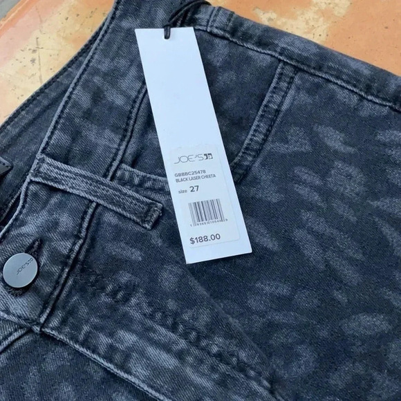 💎HP Joe’s Jeans Milla High Rise Size 27 Black Laser Cheetah Jeans - Picture 3 of 9
